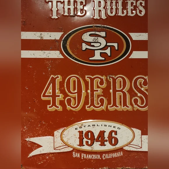 49ers Red Vintage Wall Art - Picture 2 of 2